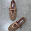 Alaïa Fishnet Ballet Flats