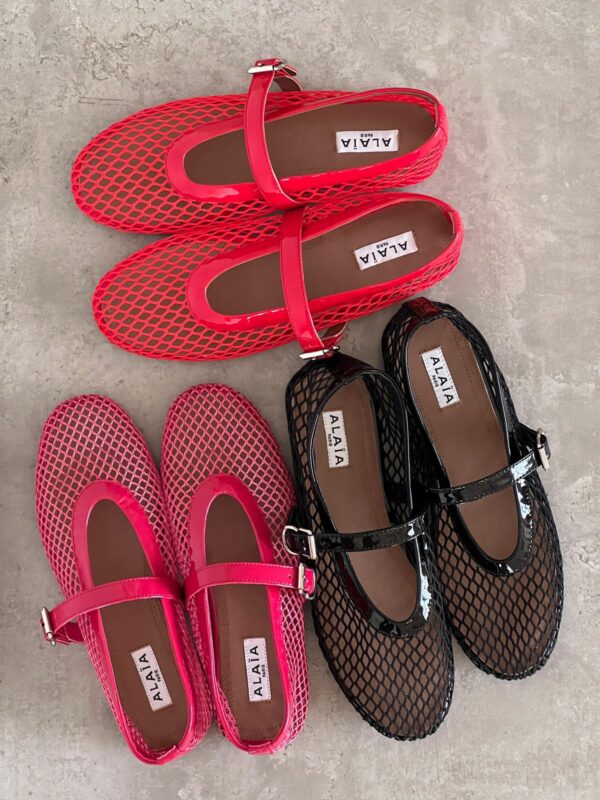 Alaïa Fishnet Ballet Flats
