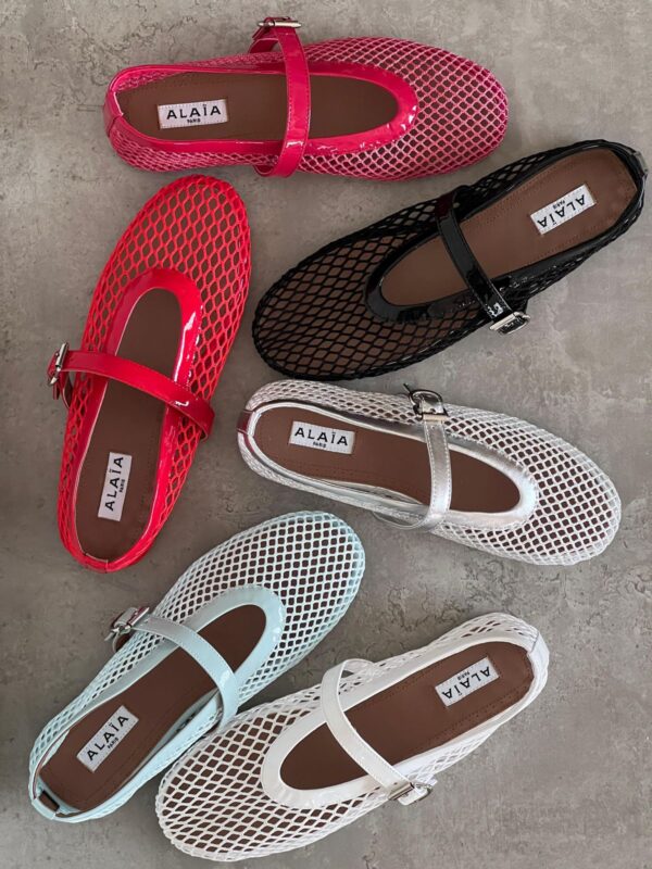 Alaïa Fishnet Ballet Flats